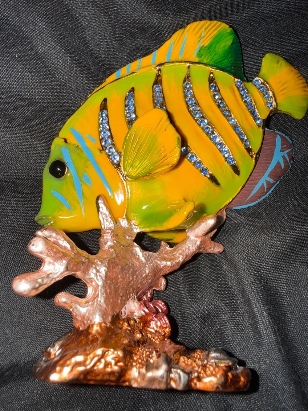 Tropical‎ Fish Figurine trinket box